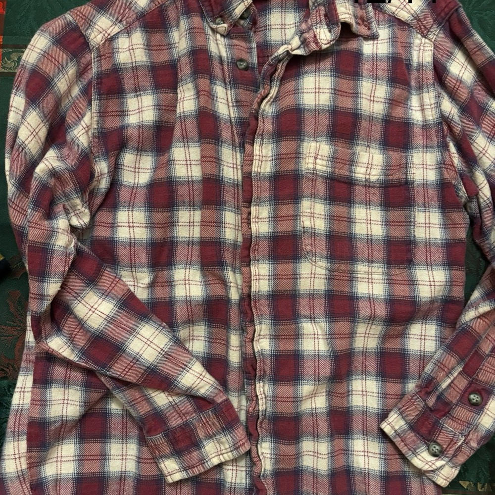 Boys Plaid Shirt - Red and White